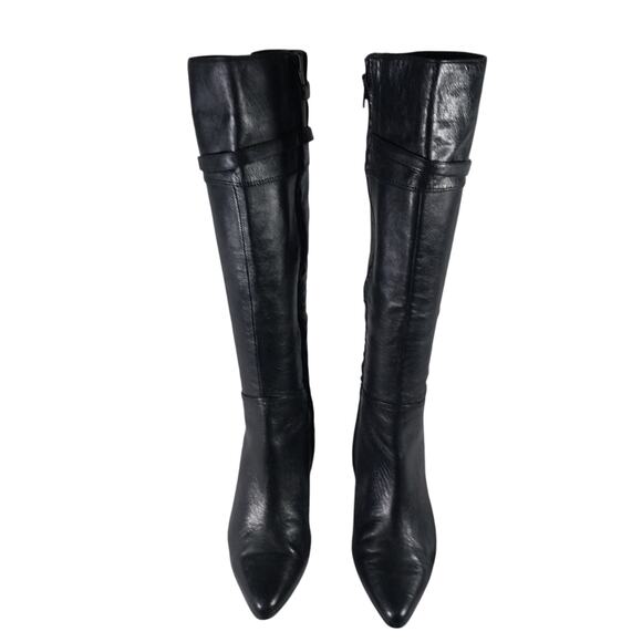 LAUREN BY RALPH LAUREN! BLACK GENUINE LEATHER POINTY TOE STILETTO BOOTS! SZ 7B - Picture 4 of 12